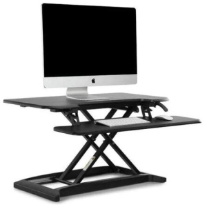 DuoPro Height Adjustable Sit Stand Computer Work Task Study Office Desk Riser - Black, Large