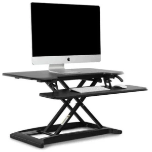 DuoPro Height Adjustable Sit Stand Computer Work Task Study Office Desk Riser - Black, Large