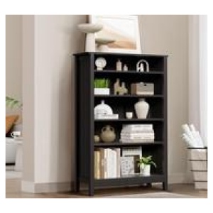 Dustin 5 Tier Shelf Display Cabinet Black