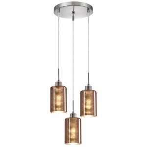 ESPEJO Pendant Lamp Light Interior ES x 3 72W Copper Glass Oblong Round Base