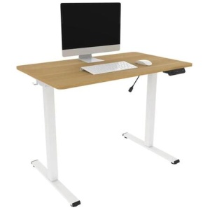 ET150 Series Standing Computer Work Task Study Office Desk W/ USB Port - Natural/White