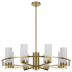 Eamon Modern Pendant Hanging Lamp Light Metal Glass Brass Opal Matt