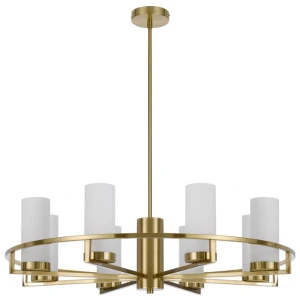 Eamon Modern Pendant Hanging Lamp Light Metal Glass Brass Opal Matt