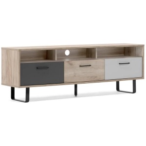 Eaton Industrial Lowline Entertainment Unit TV Stand W/ 3-Doors - Tri Colour