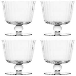 Ecology Classic Set of 4 Footed Bowls Fluted
