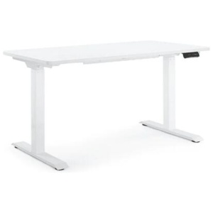 Electric Dual Motor Standing Computer Work Task Study Office Desk - White