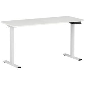 Electric Standing Desk 140cm Adjustable Height Motorised Home Office Desk White