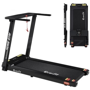 Electric Treadmill Home Gym Exercise Running Machine Fitness Equipment Compact Fully Foldable 420mm Belt Black
