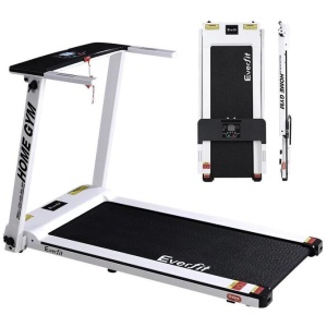 Electric Treadmill Home Gym Exercise Running Machine Fitness Equipment Compact Fully Foldable 420mm Belt White