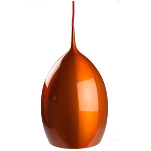 Elena Metal Wine Glass Cord Drop Pendant Light Lamp Reflective Finish - Orange