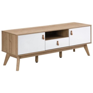 Eliana Modern Scandinavian Entertainement Unit TV Stand 150cm - Oak/White