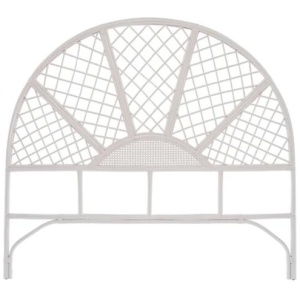 Elise Rattan Eco Friendly Bed Head Headboard Queen Size - White