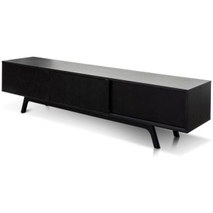 Ella 2.1m Wooden TV Unit - Full Black by Interior Secrets - AfterPay Available