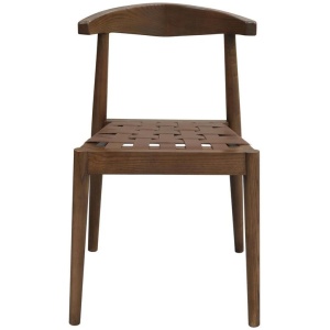 Elliot Leather Dining Chair (Walnut)