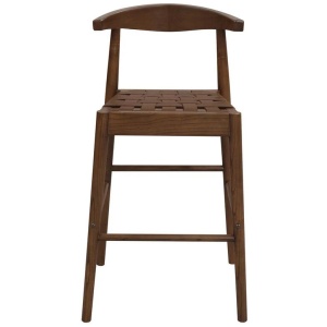 Elliot Leather Kitchen Counter Stool (Walnut)