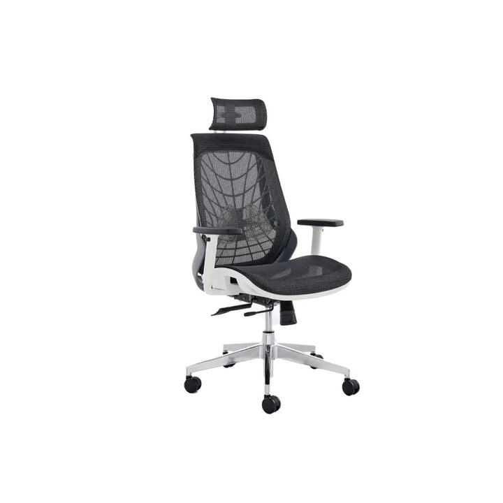 Elliot Office Computer Work Task Chair - White Frame, Black