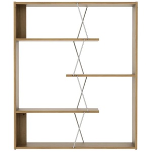 Eloise Modern Scandinavian 4-Tier Bookcase Display Shelf - Oak