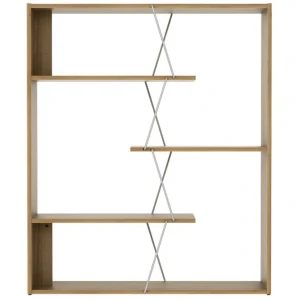 Eloise Modern Scandinavian 4-Tier Bookcase Display Shelf - Oak