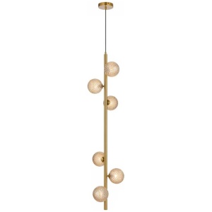 Elson Modern Pendant Hanging Lamp Light Metal Glass Antique Gold Amber Polished