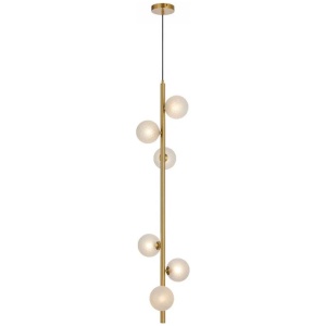 Elson Modern Pendant Hanging Lamp Light Metal Glass Antique Gold Frost Polished