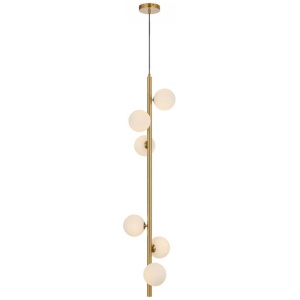Elson Modern Pendant Hanging Lamp Light Metal Glass Antique Gold Opal Matt Polished