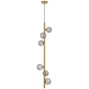 Elson Modern Pendant Hanging Lamp Light Metal Glass Antique Gold Smoke Polished