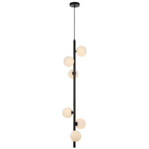 Elson Modern Pendant Hanging Lamp Light Metal Glass Black Opal Matt Matte