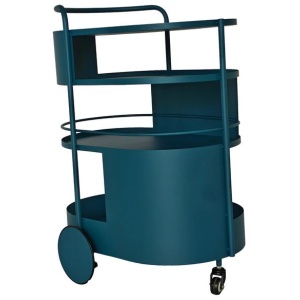 Elvano 63cm Bar Cart - Navy Blue by Interior Secrets - AfterPay Available