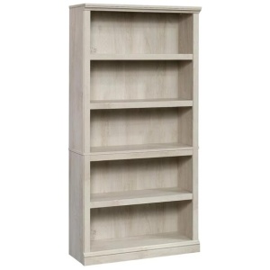 Emalie Benedic Classic 5-Tier Modern Wooden Bookshelves Display Bookcase Chalked Chestnut