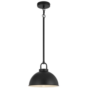 Emerson Vintage Pendant Hanging Lamp Light Metal Black Satin