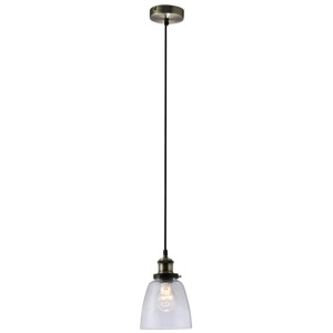 Emma Glass Shade Modern Pendant Lamp Light Antique Brass
