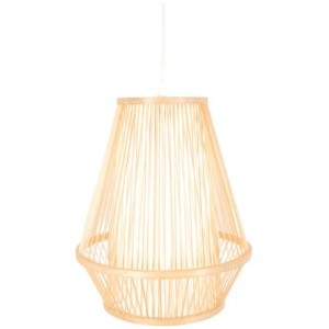 Empire Modern Oriental Wooden Hand-Woven Bamboo Pendant Lamp Light - Natural