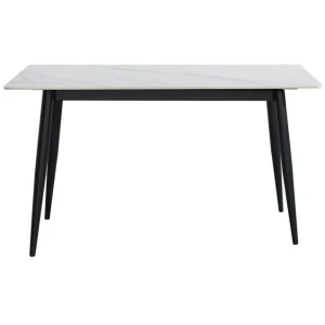 Eniko Rectangular Sintered Stone Dining Table 160cm - Black & White