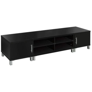 Entertainment Unit with Cabinets - Black