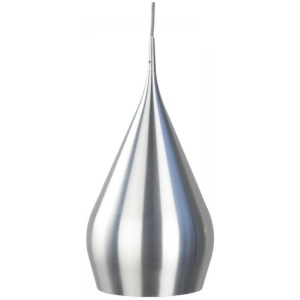 Erissa Modern Classic Sleek Contour Wine Glass Metal Pendant Light Lamp - Aluminium
