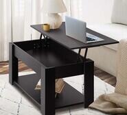 Ermina Lift Up Coffee Table Black