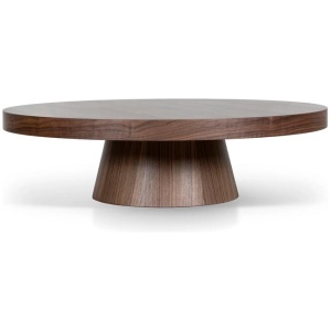 Erna 1.1m Round Coffee Table - Walnut by Interior Secrets - AfterPay Available