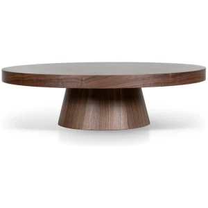 Erna 1.1m Round Coffee Table - Walnut by Interior Secrets - AfterPay Available
