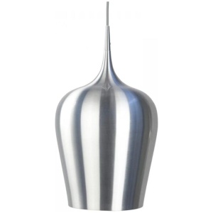 Ernani Metal Wine Glass Cord Drop Pendant Light Lamp High Gloss Finish- Aluminium