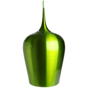 Ernani Metal Wine Glass Cord Drop Pendant Light Lamp High Gloss Finish- Green