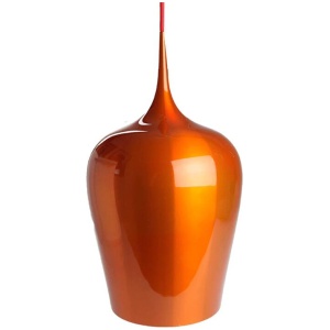 Ernani Metal Wine Glass Cord Drop Pendant Light Lamp High Gloss Finish- Orange
