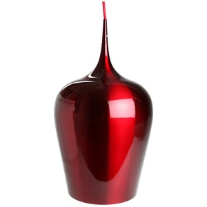 Ernani Metal Wine Glass Cord Drop Pendant Light Lamp High Gloss Finish- Red