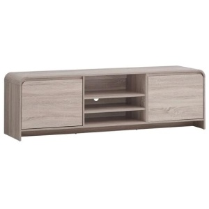 Ernest Lowline TV Stand Entertainment Unit Storage Cabinet 180cm 2-Doors Oak