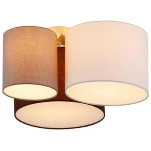 Esmarie 3 Lights Modern Elegant Pendant Lamp Ceiling Light - White / Grey / Brown