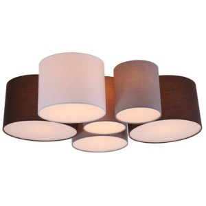 Esmarie 6 Lights Modern Elegant Pendant Lamp Ceiling Light - White / Grey / Brown