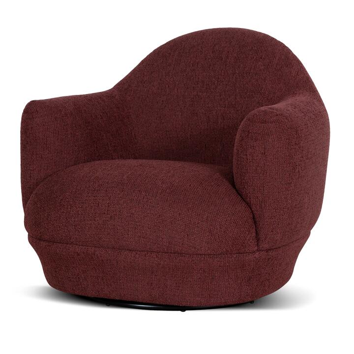 Esmora Swivel Armchair - Rustic Red by Interior Secrets - AfterPay Available
