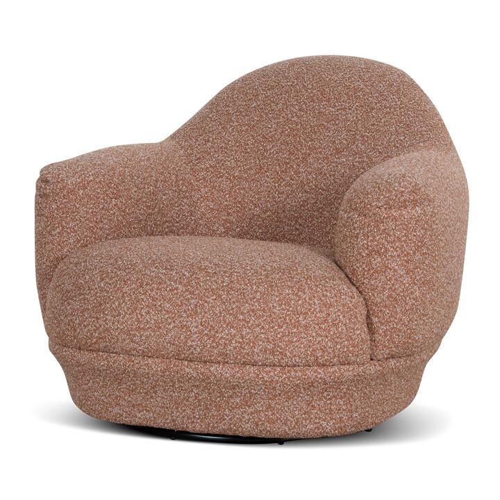 Esmora Swivel Armchair - Terracotta Brown by Interior Secrets - AfterPay Available