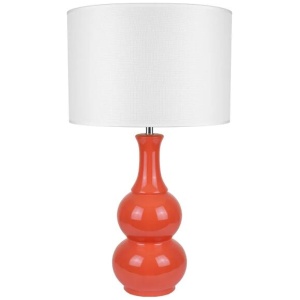 Estelle Classic Poittery Wheel Ceramic Table Lamp Light Orange