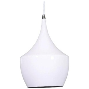 Eva Elegant Metal Wine Glass Pendant Light Lamp - Milky White