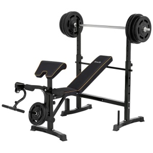 Everfit Weight Bench 10 in 1 Bench Press Home Gym Station 330kg Capacity